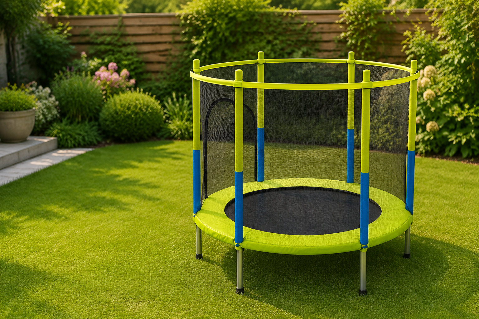52inch Kids Trampoline Included Safety Net & Bars Carries Up-to 100kg