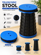 Portable Telescopic Folding Stool – Adjustable Collapsible Seat for Camping & Travel