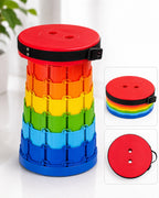 Portable Telescopic Folding Stool – Adjustable Collapsible Seat for Camping & Travel