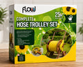 Flow 25m Complete Garden Hose Trolley Set with Spray Gun & Fittings