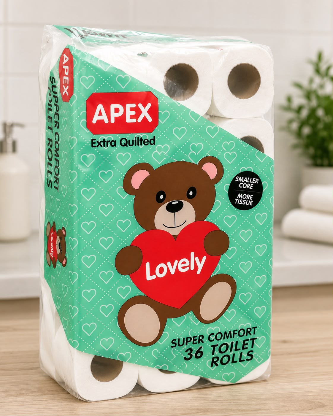 Apex 36 Pack Extra Quilted Toilet Rolls – Super Soft & Comfortable