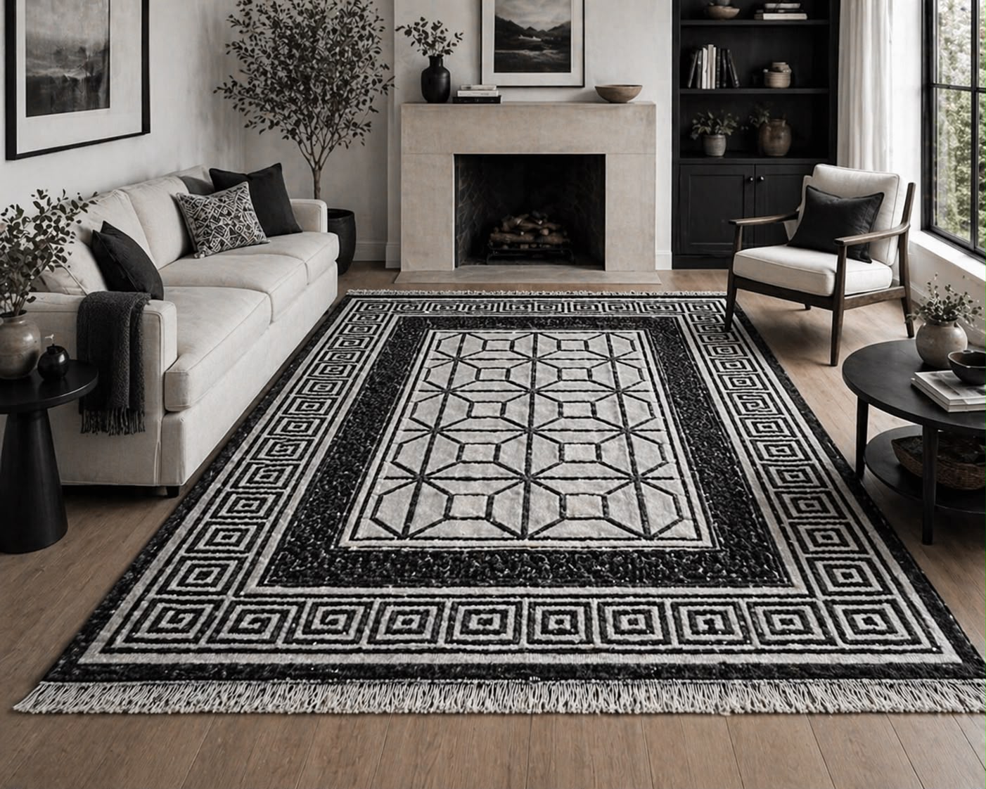 Luxury Velvet Rug 160x230cm – Large Non-Slip Living Room Area Rug