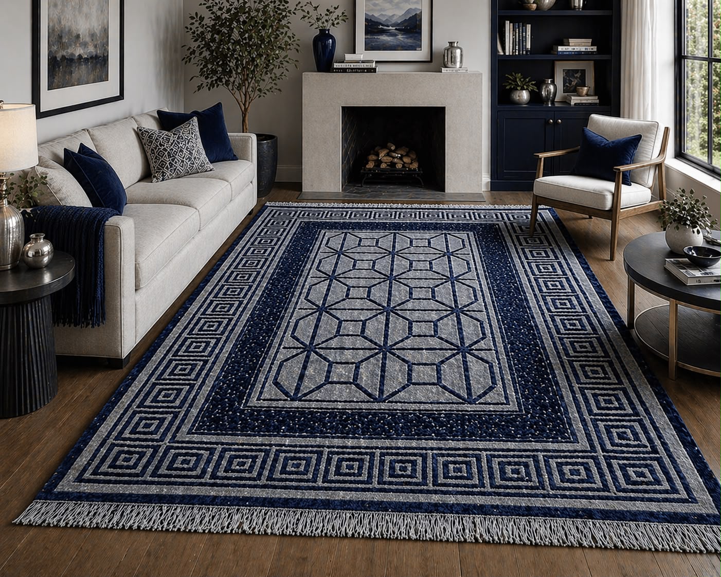 Luxury Velvet Rug 160x230cm – Large Non-Slip Living Room Area Rug
