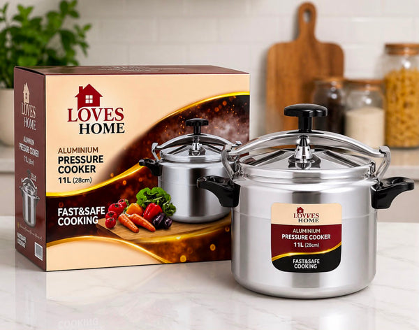 11L Large Aluminium Pressure Cooker 28cm – Fast & Efficient Family Cooking