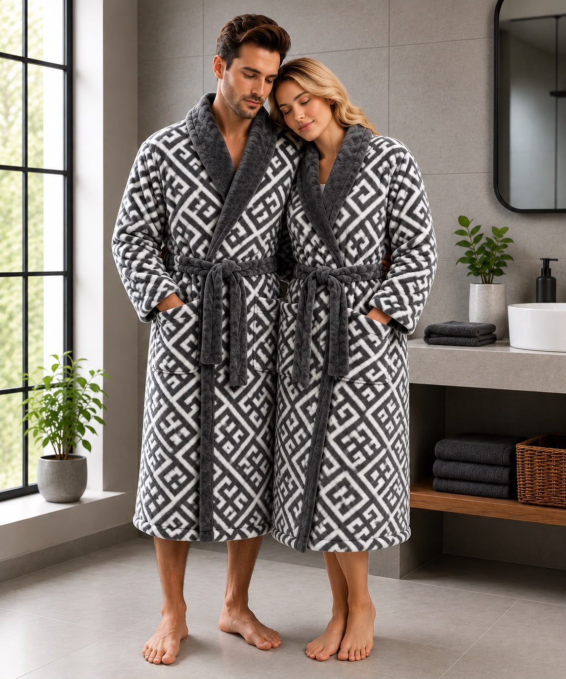 Veloria Luxury Bathrobe – Super Soft Warm & Cosy Dressing Gown