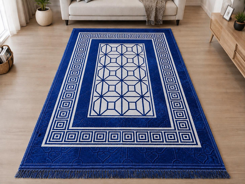 Large Soft Ribbed Area Rug 160 x 230cm – Living Room & Bedroom Carpet