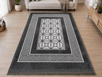 Large Soft Ribbed Area Rug 160 x 230cm – Living Room & Bedroom Carpet