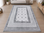 Large Soft Ribbed Area Rug 160 x 230cm – Living Room & Bedroom Carpet