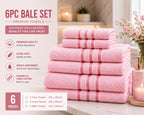 6 Piece Premium Towel Bale Set | 2 Bath Towels, 2 Hand Towels & 2 Face Cloths | Ultra Soft & Highly Absorbent