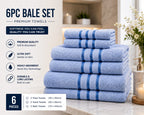 6 Piece Premium Towel Bale Set | 2 Bath Towels, 2 Hand Towels & 2 Face Cloths | Ultra Soft & Highly Absorbent