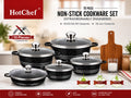 10 Piece Non-Stick Marble Cookware Set | Induction Compatible | Glass Lids | PFOA Free