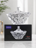 Diamonds Crystal Glass Jar with Lid | Decorative Candy, Sugar & Sweet Storage Bowl | DM606