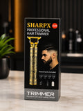 SharpX Professional Cordless Hair Trimmer | T-Blade Beard & Hair Clipper Kit | Gold