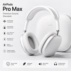 Wireless Pro Max Over-Ear Bluetooth Headphones | Active Noise Cancellation | Black & White