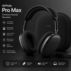 Wireless Pro Max Over-Ear Bluetooth Headphones | Active Noise Cancellation | Black & White