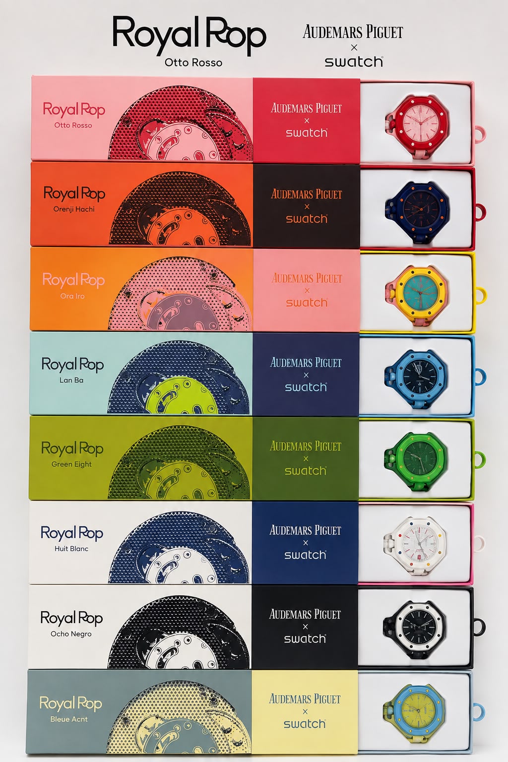 Royal Rop AP x Swatch Style Silicone Watch | Premium Quartz Wrist Watch | 8 Colours
