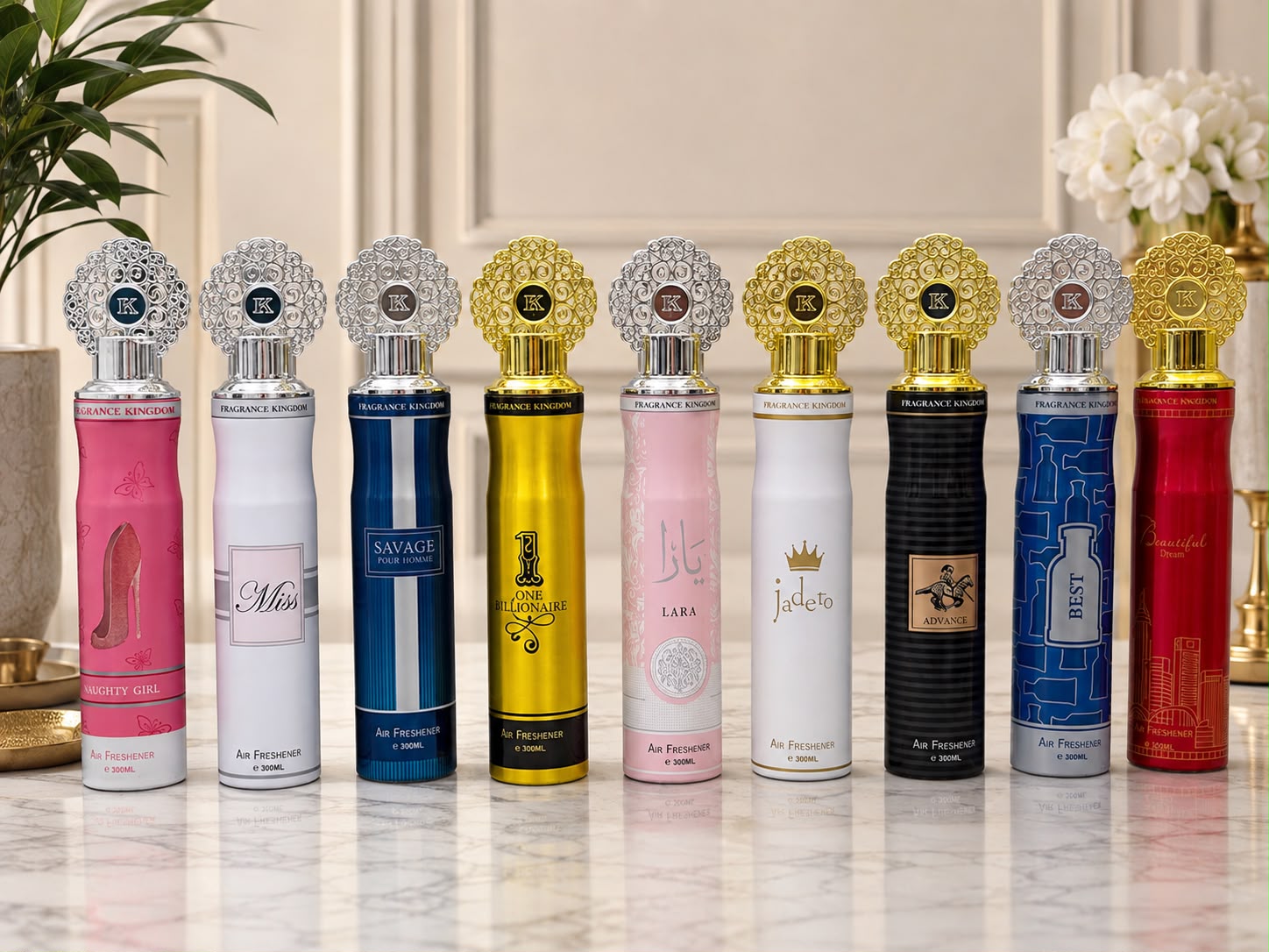 12 Pack Assorted Luxury Air Freshener Spray Bundle | Brand Inspired Scents | 300ml Each