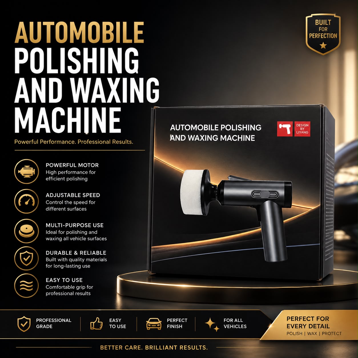 20 Piece Car Polishing & Waxing Machine Kit | Cordless Buffer & Car Detailing Set