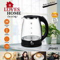 2L Glass Electric Kettle | Fast Boil Cordless LED Glass Jug Kettle | 2000W
