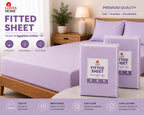 Touch of Egyptian Cotton Fitted Sheet | Deep Fit | Single, Double & King | Soft & Breathable | 2 for £5