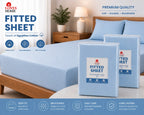 Touch of Egyptian Cotton Fitted Sheet | Deep Fit | Single, Double & King | Soft & Breathable | 2 for £5