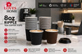 100 x 8oz Ripple Paper Coffee Cups | Disposable Hot Drink Cups | Black or Brown