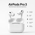 AirPods Pro 3 Wireless Bluetooth Earbuds | Active Noise Cancellation | Charging Case | White