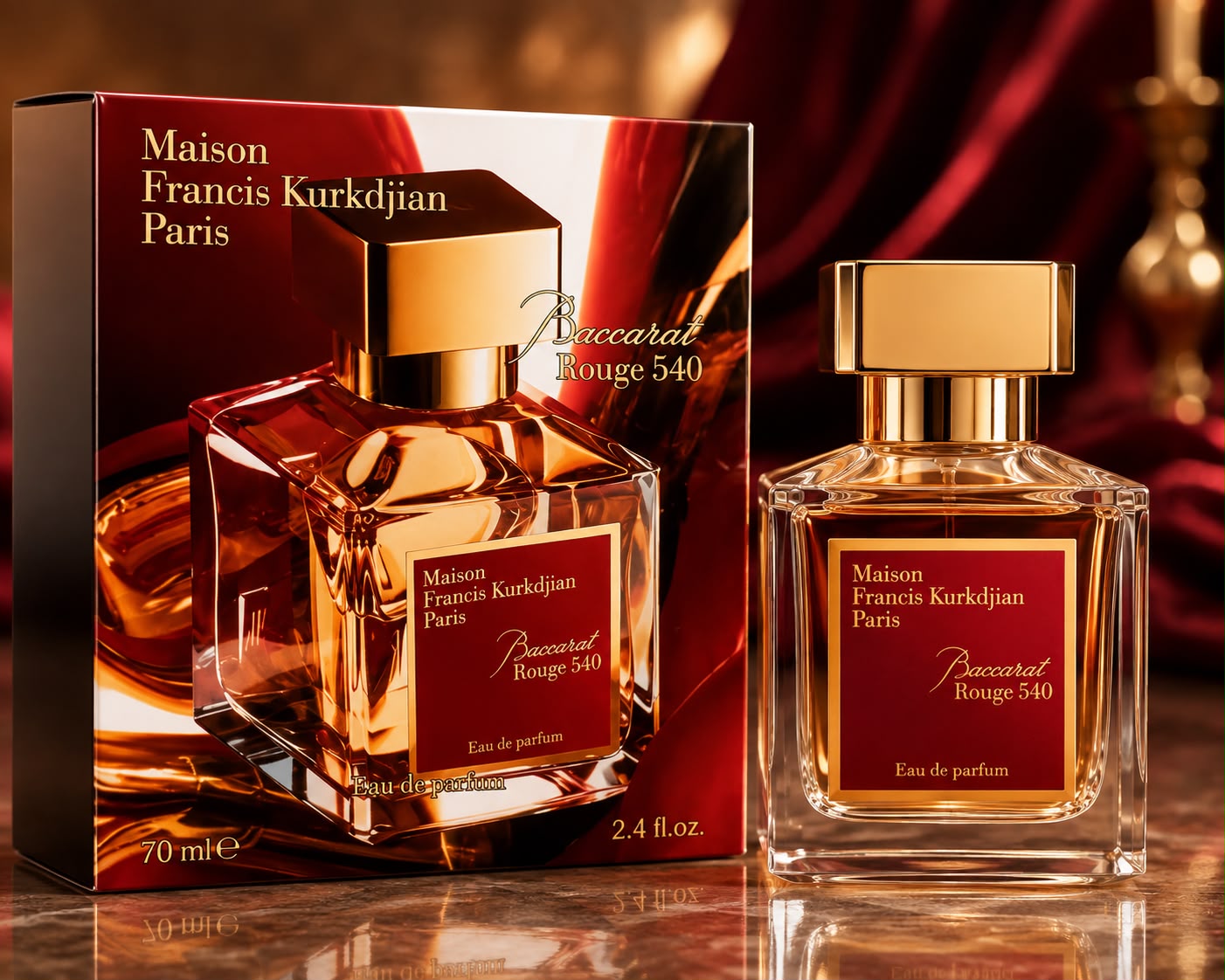 Dubai Inspired Baccarat Rouge 540 Eau de Parfum 70ml | Luxury Unisex Fragrance | Long Lasting Designer Inspired Perfume | Premium Gift